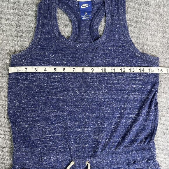 Nike Gym Romper Womens XS Racerback Snap Shoulder Drawstring Waist Blue - Picture 8 of 13